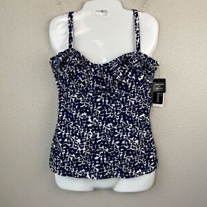 NWT Island Escape Tankini Swim Top Size 14